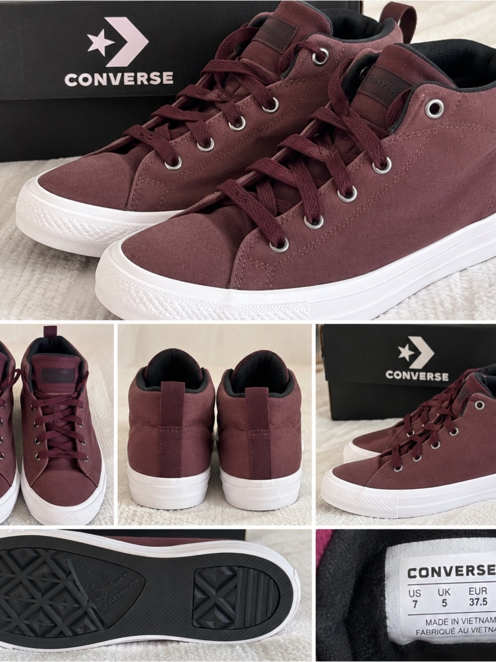 Converse Men's Burgundy High-Top Sneakers